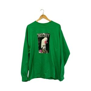 Hockey long sleeve tshirt - rare piece - Kelly green - 2X